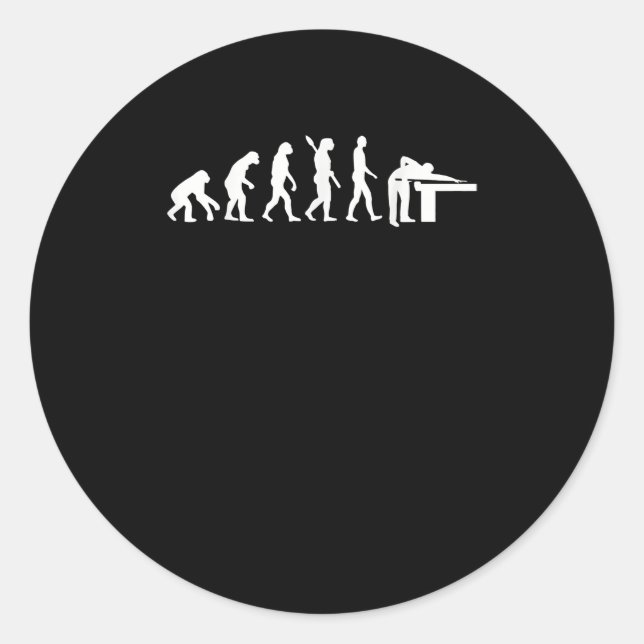 Evolution Billiards Classic Round Sticker (Front)