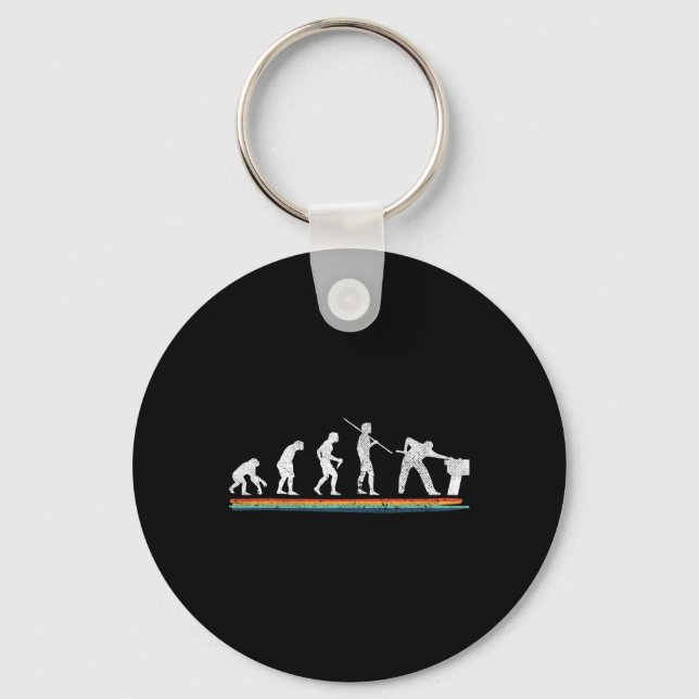 Evolution Billiards Funny Vintage  Key Ring (Front)