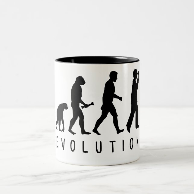 Evolution: Birder Two-Tone Coffee Mug (Center)