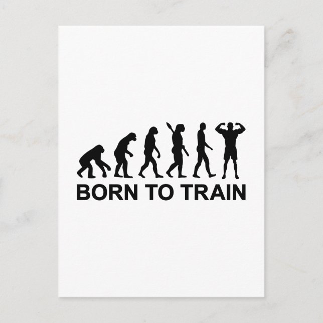 Evolution Bodybuilding born to train Postcard (Front)