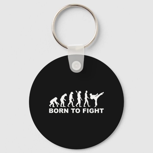 Evolution born to fight Karate Key Ring (Front)