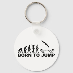 Evolution born to jump trampoline key ring