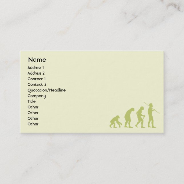 Evolution - Business Business Card (Front)