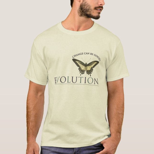 Evolution Butterfly Slogan T-Shirt (Front)