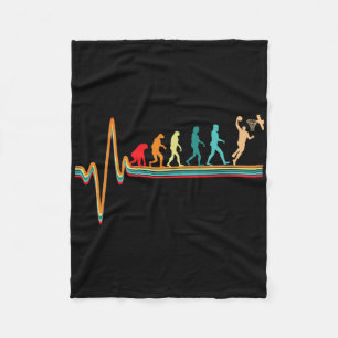 Evolution Bysketbyll Player Byll Game Heartbeat Ho Fleece Blanket
