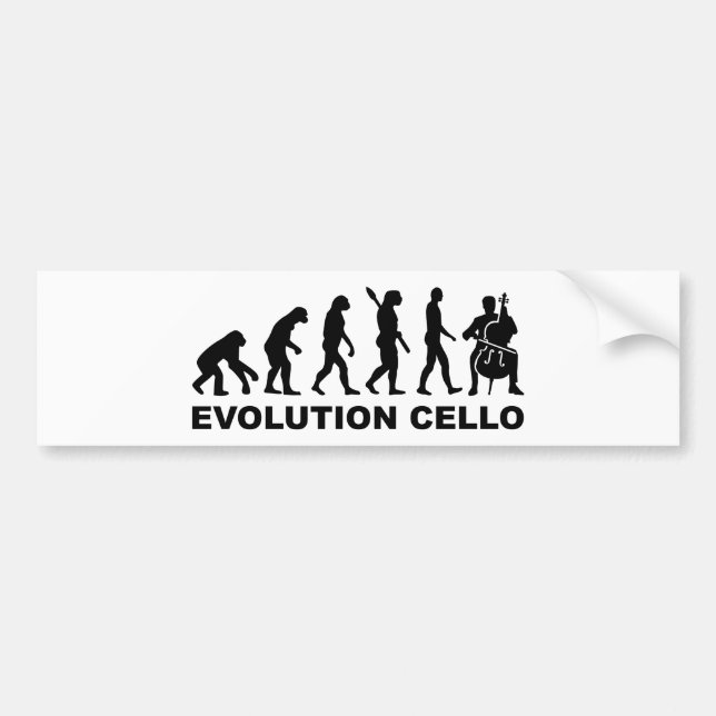 Evolution Cello Bumper Sticker (Front)
