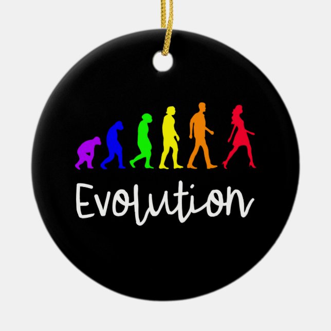 Evolution Ceramic Ornament (Front)