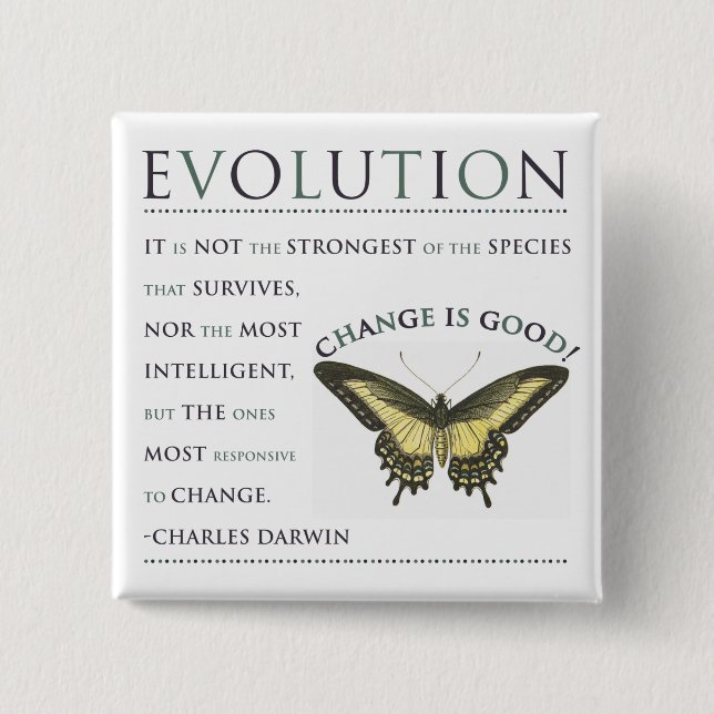 Evolution Change 15 Cm Square Badge (Front)