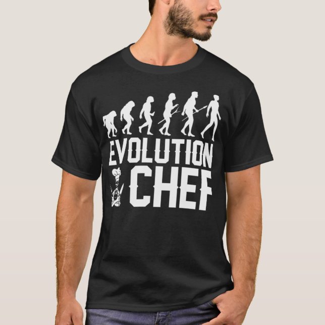 Evolution Chef  boy zoo funny  T-Shirt (Front)