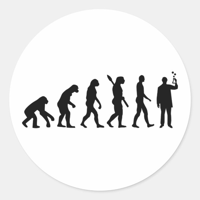 Evolution Chemist Classic Round Sticker (Front)