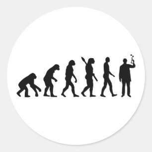 Evolution Chemist Classic Round Sticker