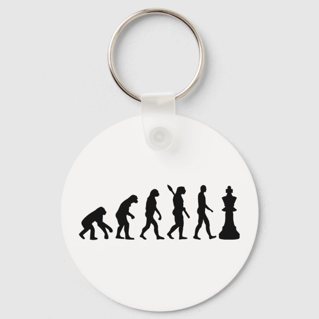 Evolution Chess king Key Ring (Front)