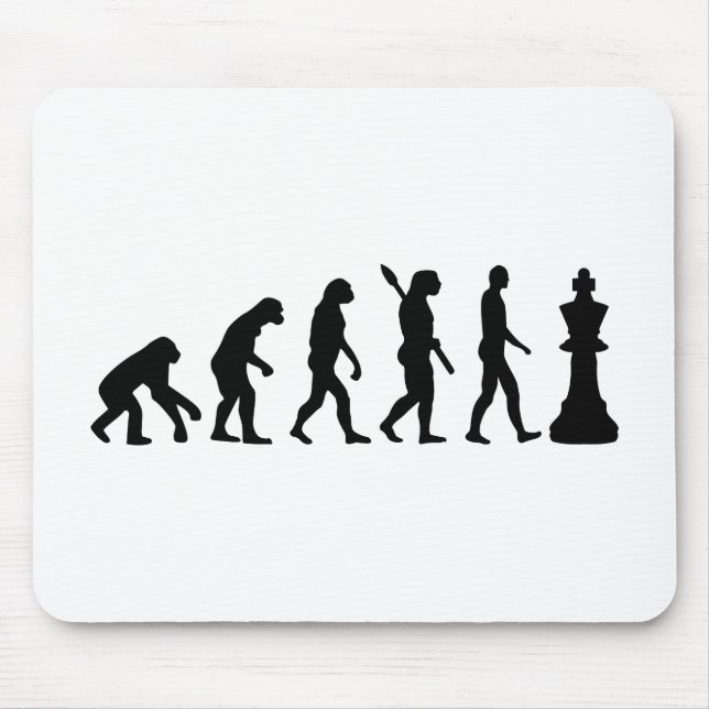 Evolution Chess king Mouse Pad (Front)