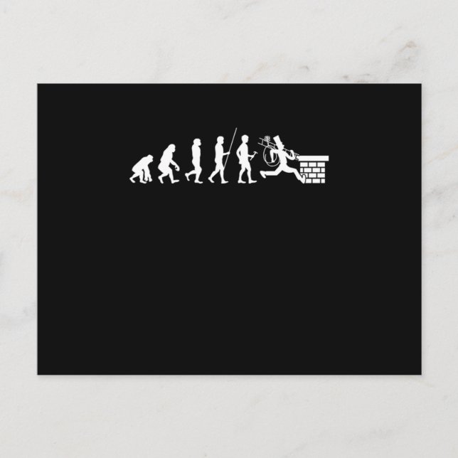 Evolution Chimney Sweep Sweeper Sweeping Gift Postcard (Front)