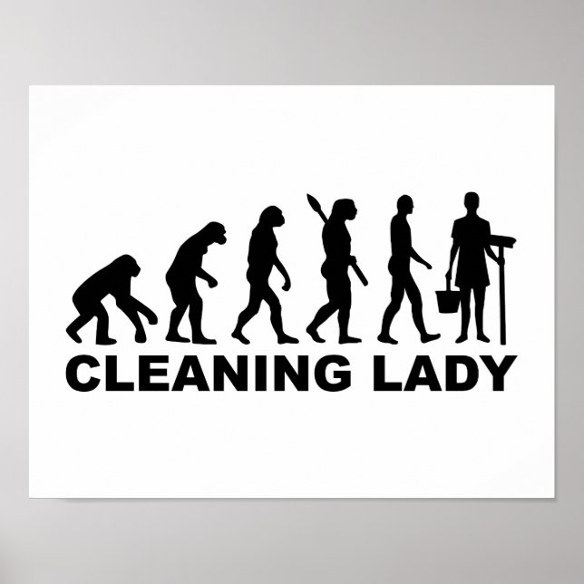 Evolution Cleaning lady Poster (Front)