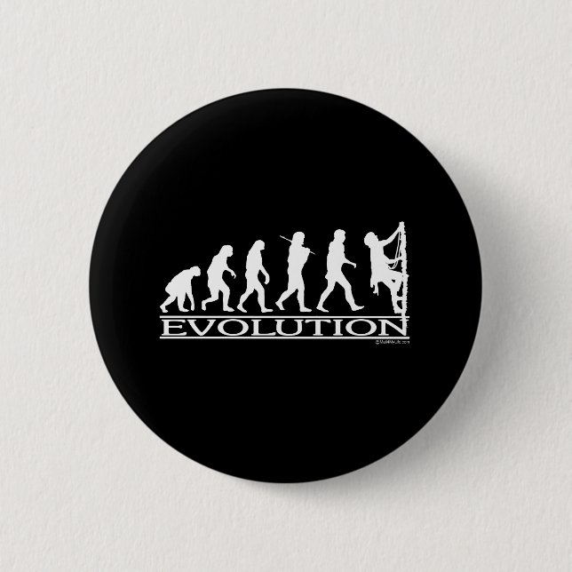 Evolution - Climbing 6 Cm Round Badge (Front)
