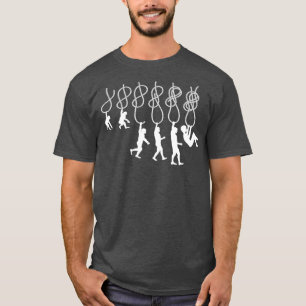 Evolution climbing Climbing knot Figure eight knot T-Shirt