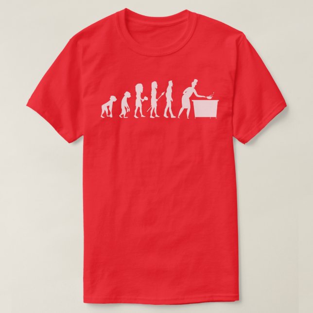 Evolution Cook Cooking Chef Food Culinary Gourmet  T-Shirt (Design Front)
