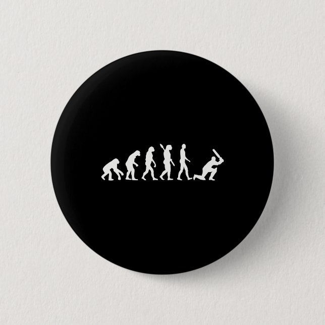 Evolution Cricket Player 1  6 Cm Round Badge (Front)