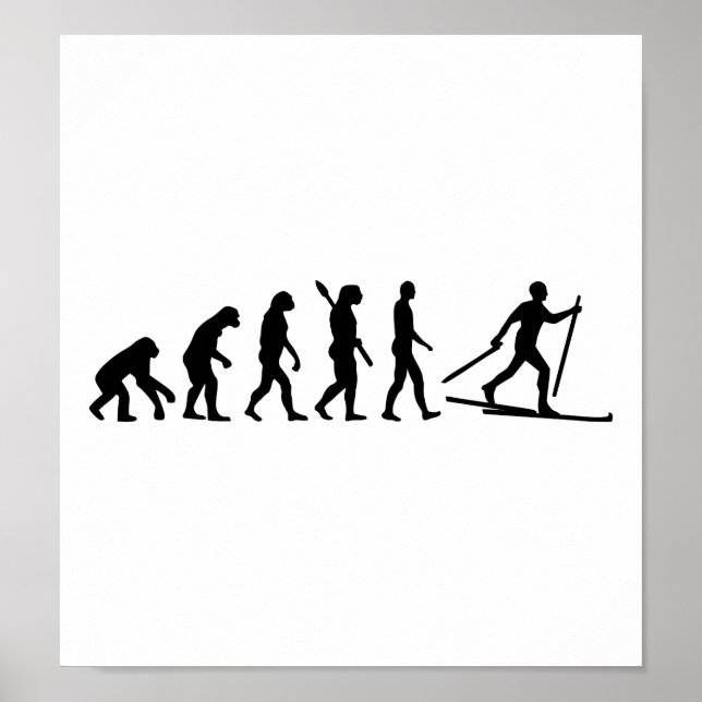 Evolution Cross country skiing Poster (Front)