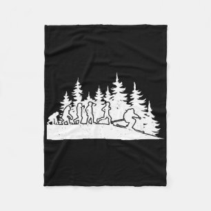 Evolution Cross Country Skiing Winter Sports Biath Fleece Blanket