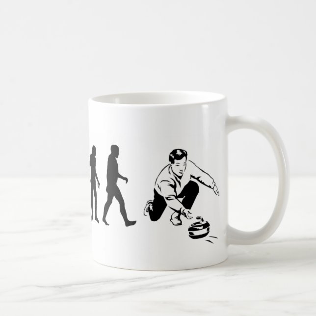 Evolution Curling Coffee Mug (Right)