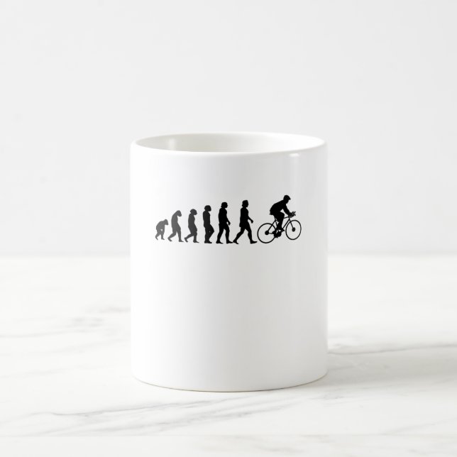 Evolution Cyclist Bike Cycling Gift Coffee Mug (Center)