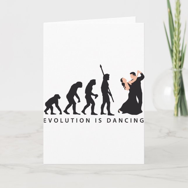 evolution dancing couple card (Front)