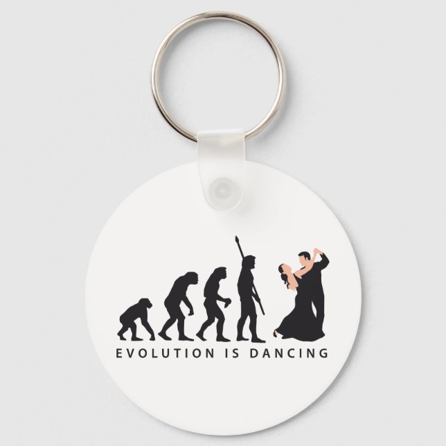 evolution dancing couple key ring (Front)