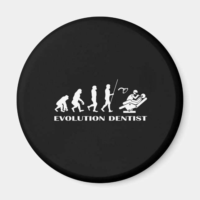 Evolution Dentist Dentistry Teeth Tooth Doctor Gif Magnet (Front)