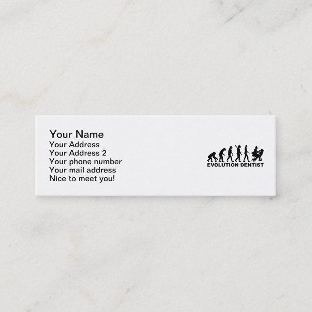 Evolution Dentist Mini Business Card (Front)