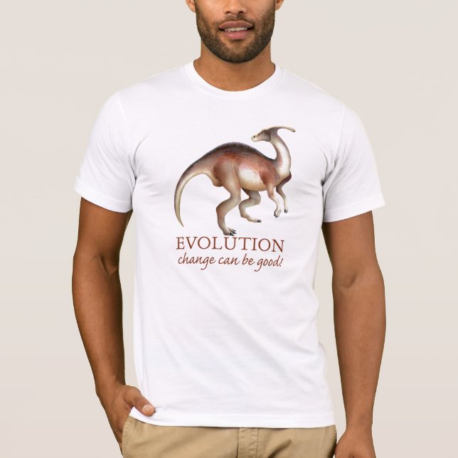 Evolution Dinosaur Humour T-Shirt (Front)