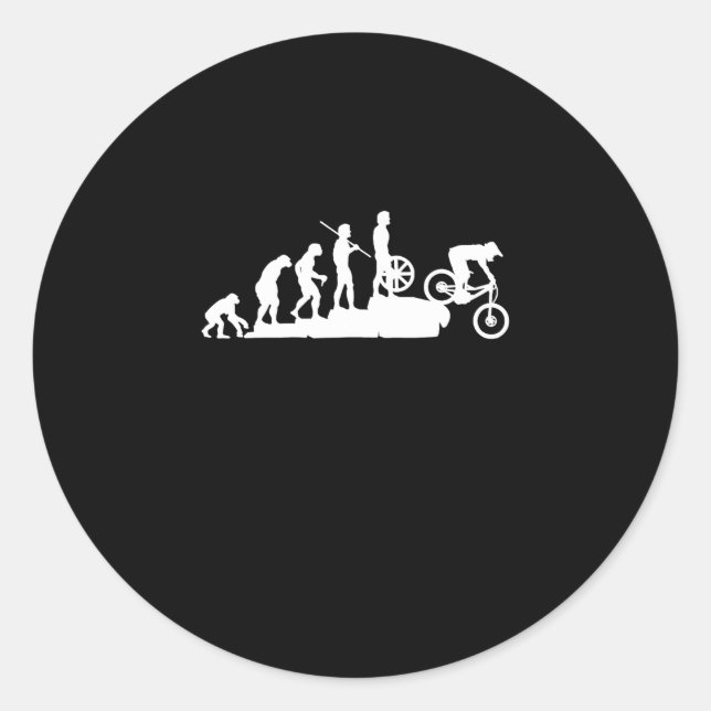 evolution downhill mountain bike mountain classic round sticker (Front)