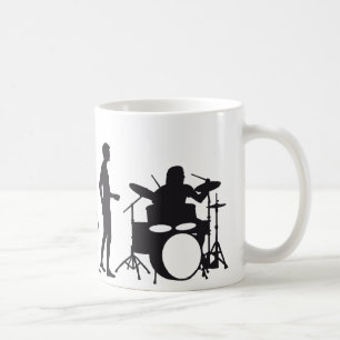 evolution drummer coffee mug