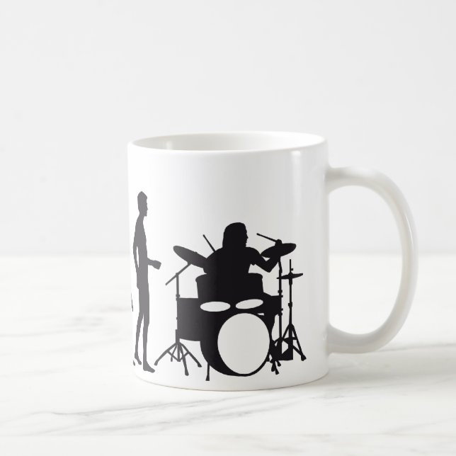 evolution drummer coffee mug (Right)