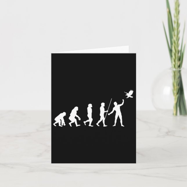 Evolution Falconer Falcon Falconry Falcons Hunting Card (Front)