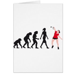 evolution female badminton player