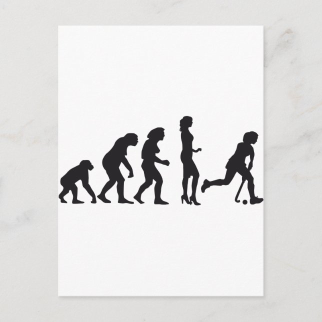 evolution female hockey postcard (Front)