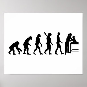 Evolution female veterinarian poster