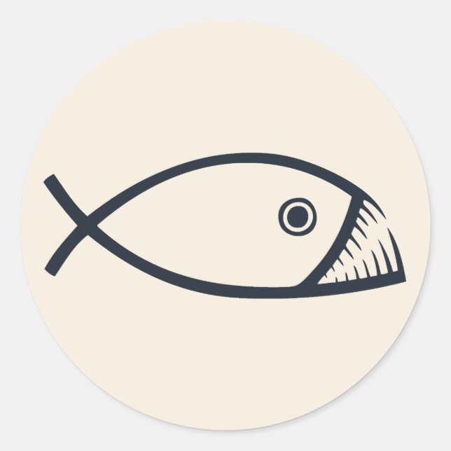 Evolution Fish Classic Round Sticker (Front)