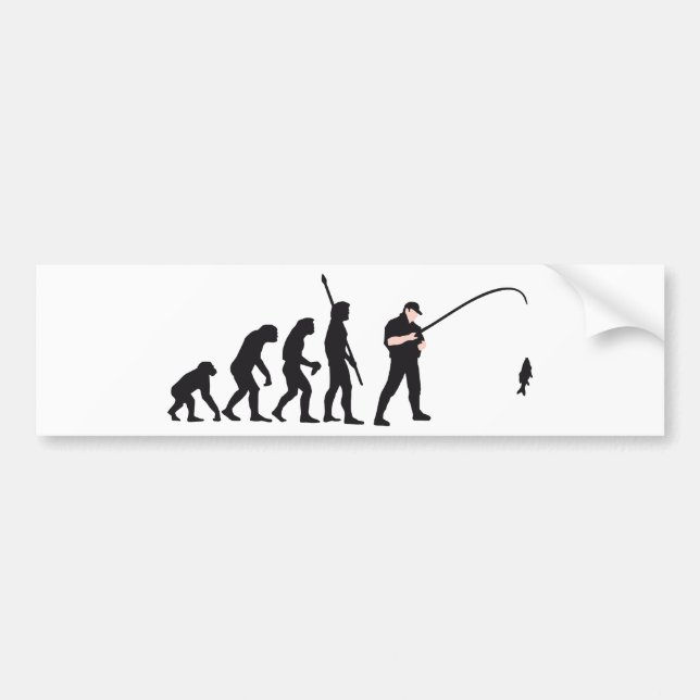 evolution fishing bumper sticker (Front)