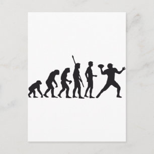 evolution football postcard