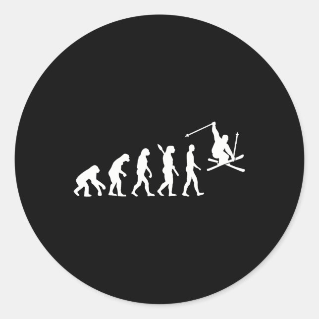 Evolution Freestyle Skiing  Classic Round Sticker (Front)