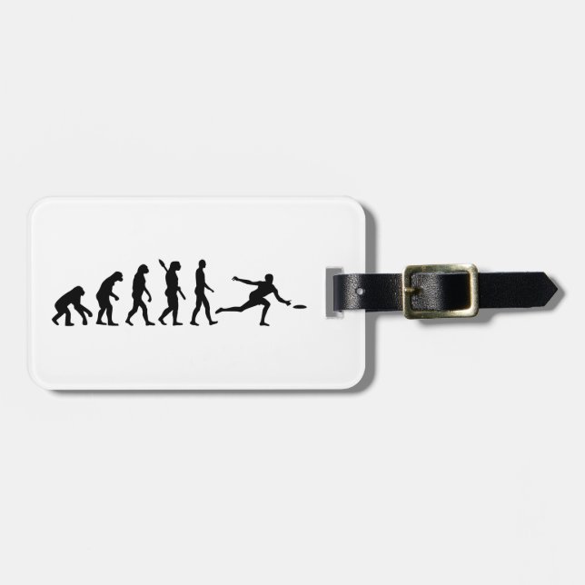 Evolution Frisbee Luggage Tag (Front Horizontal)