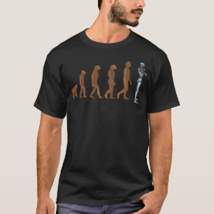 Evolution from Monkey to Man to Robot Awesome Birt T-Shirt