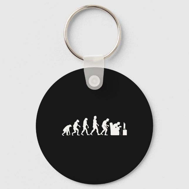Evolution Funny Retro Video Game Gamer Nerd Gift 1 Key Ring (Front)