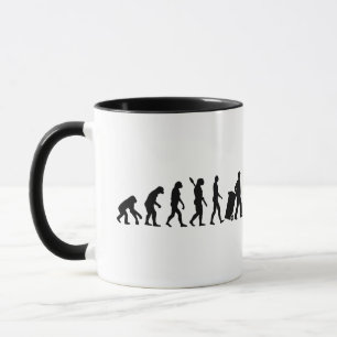 Evolution garbage man mug