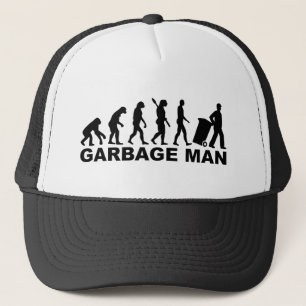 Evolution garbage man trucker hat