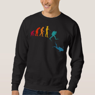 Evolution Graphic Diver Diving Scuba Diver Apnoe S Sweatshirt