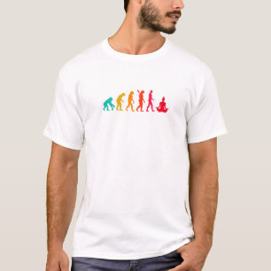 Evolution Graphic Meditating Meditation Relaxation T-Shirt